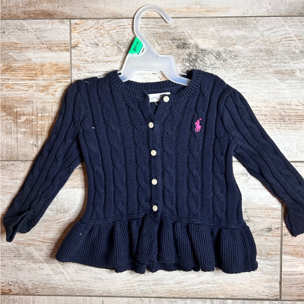 Navy Blue Polo Sweater